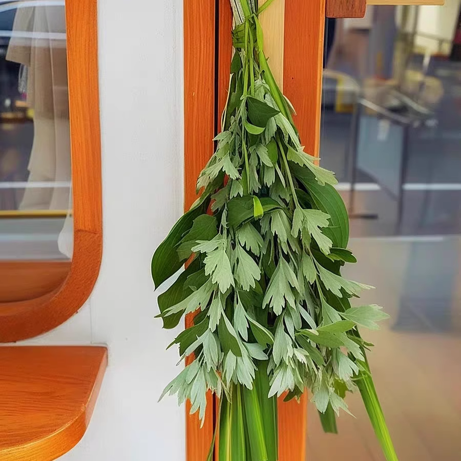 端午安康【3枝艾叶+2枝菖蒲】