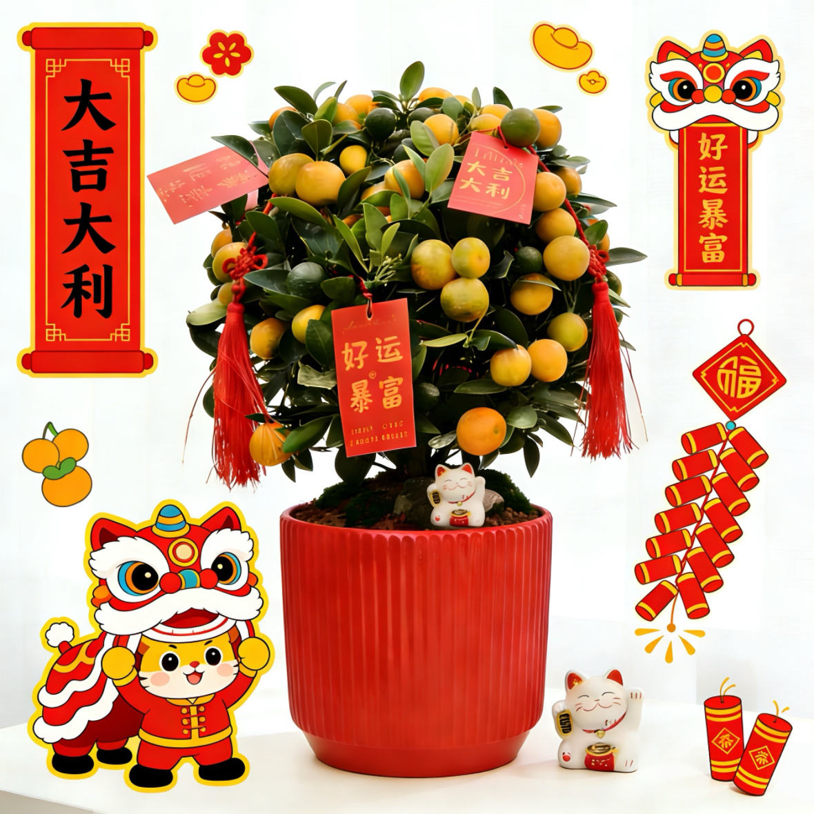 【大吉大利】金桔盆栽金橘子招财