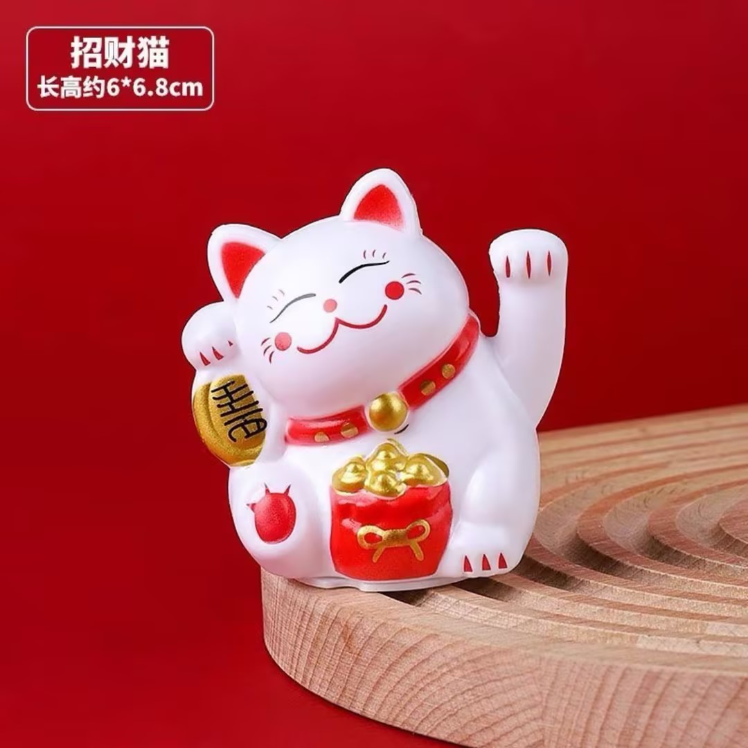 招财猫 创意小摆件 花卉装饰 