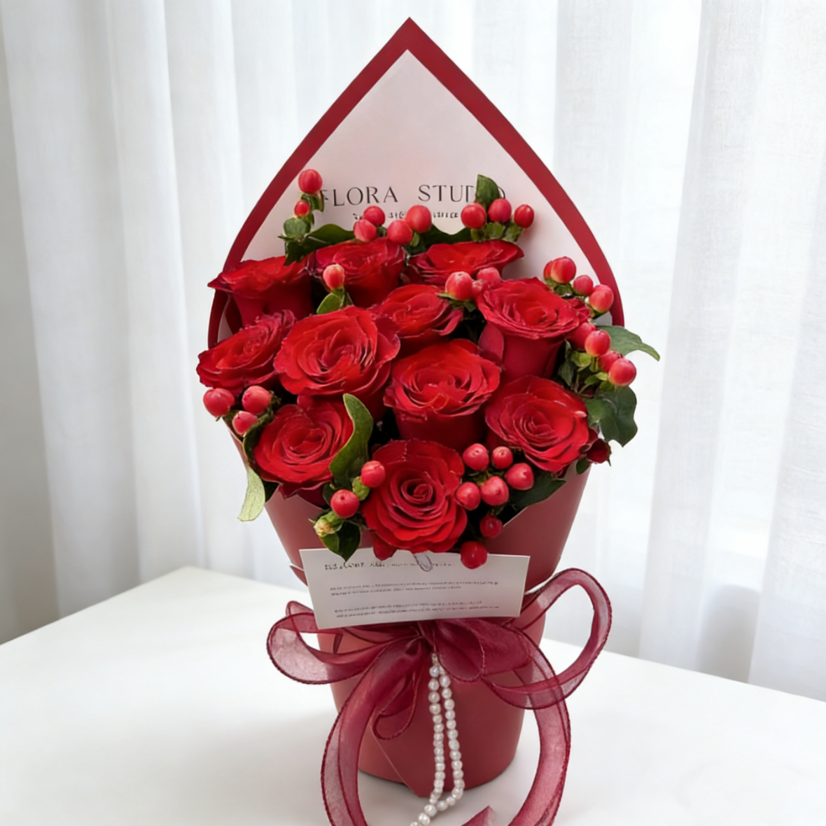 星河醉梦/11朵红玫瑰精美花束
