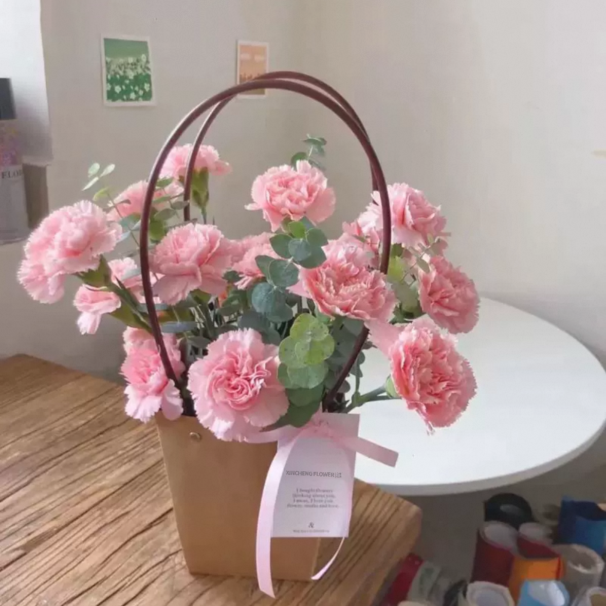 貌美如花/母亲节康乃馨11朵礼盒鲜花速递同城妈妈长辈生日